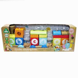 Early Learning Centre Wooden Stacking Train 18-36 Months 1-6 & A-F Blocks